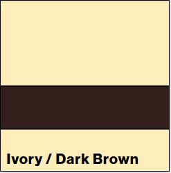 Ivory/Dark Brown SATIN 1/16IN - Rowmark Satins